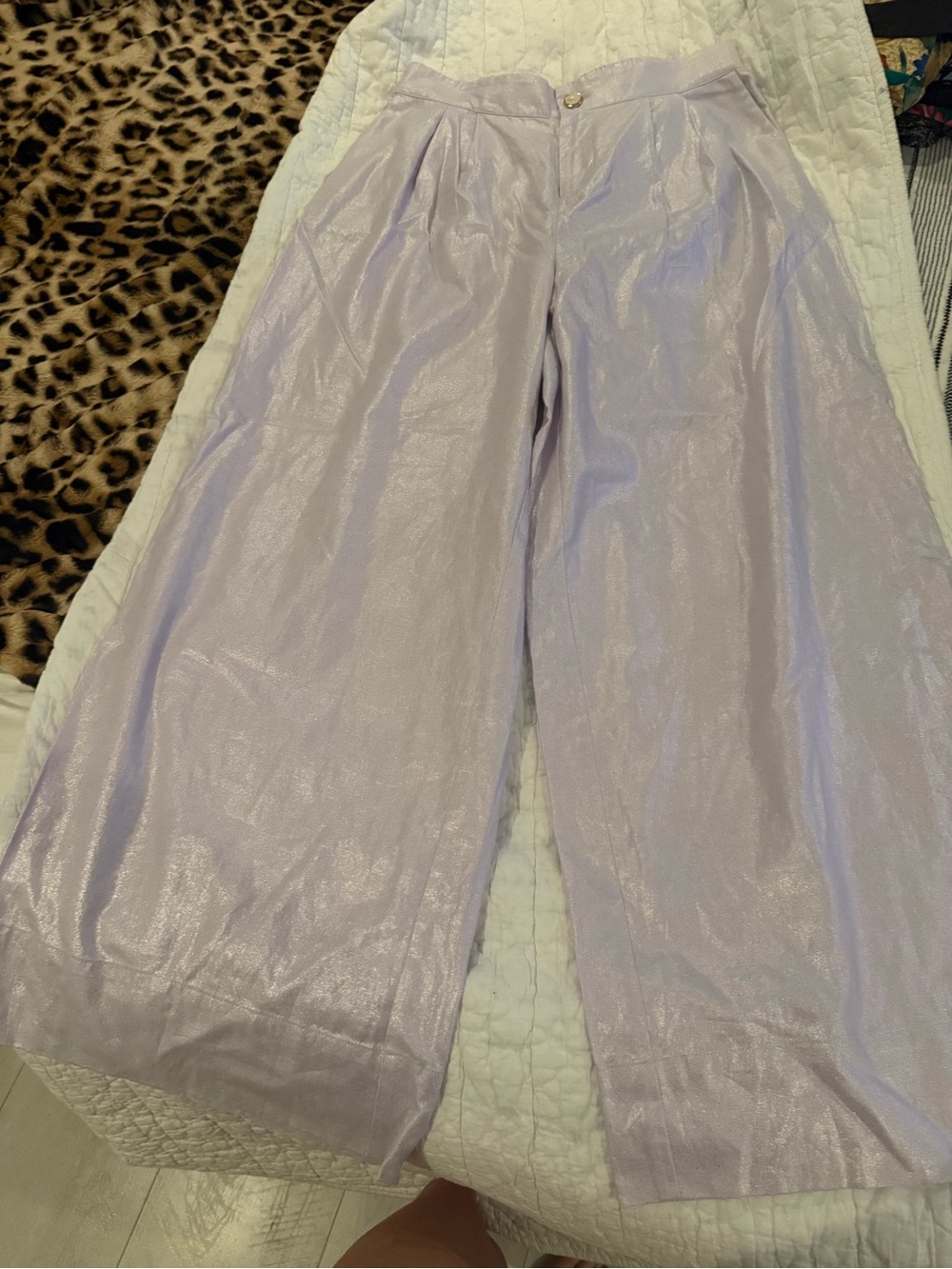 Jason Wu Shimmery Lilac Wide-Leg Trousers never worn